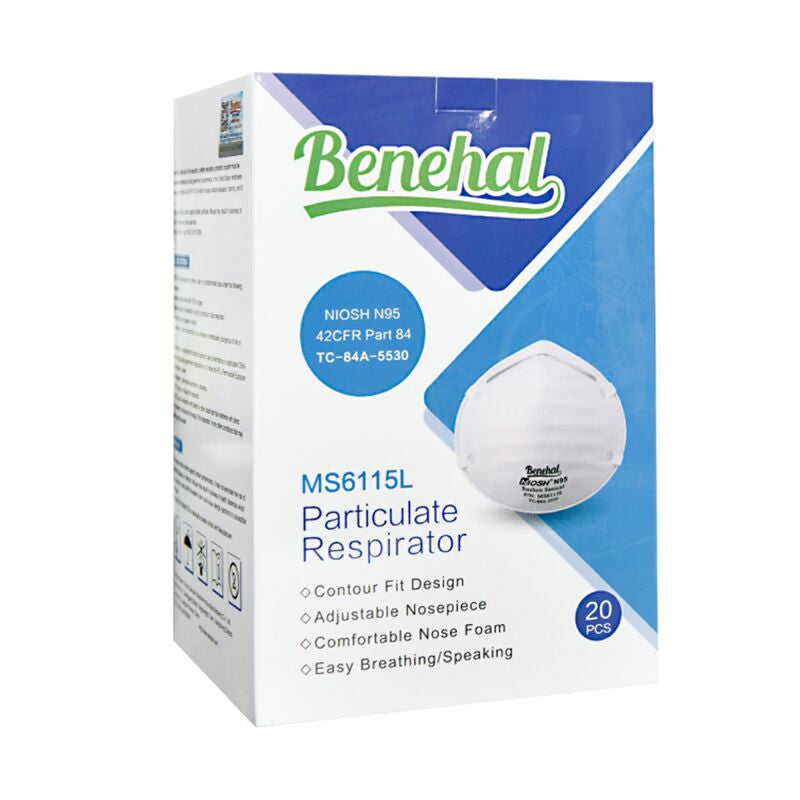 Benehal 6115L respirator blue and white box