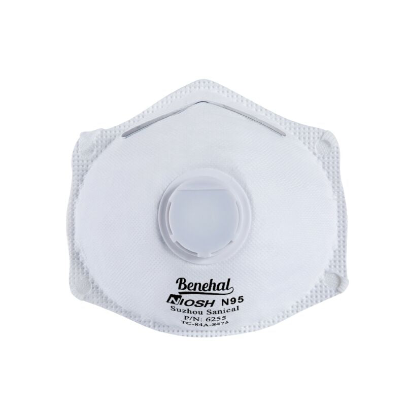 White Benehal 6255 respirator front view 