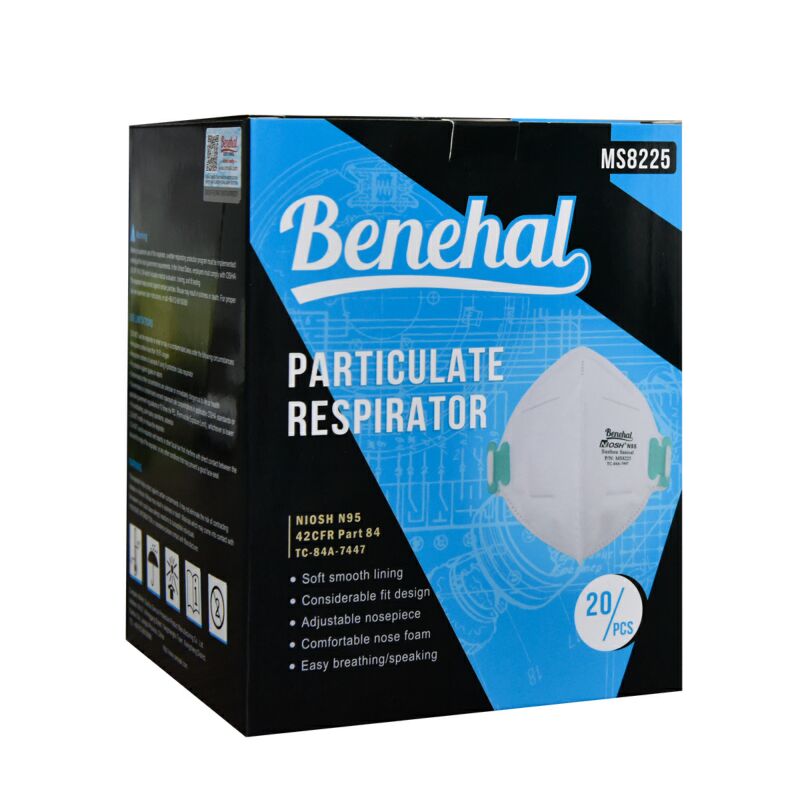 NIOSH N95 mask Benehal black and blue box