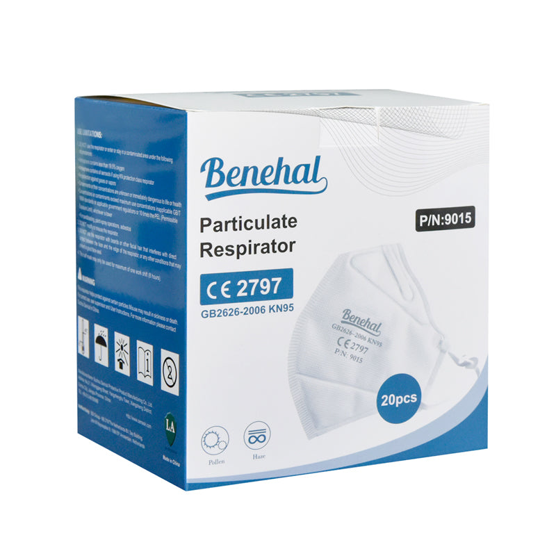 FDA EUA KN95 Particulate Respirator - Benehal 9015 - 20 Pack/box