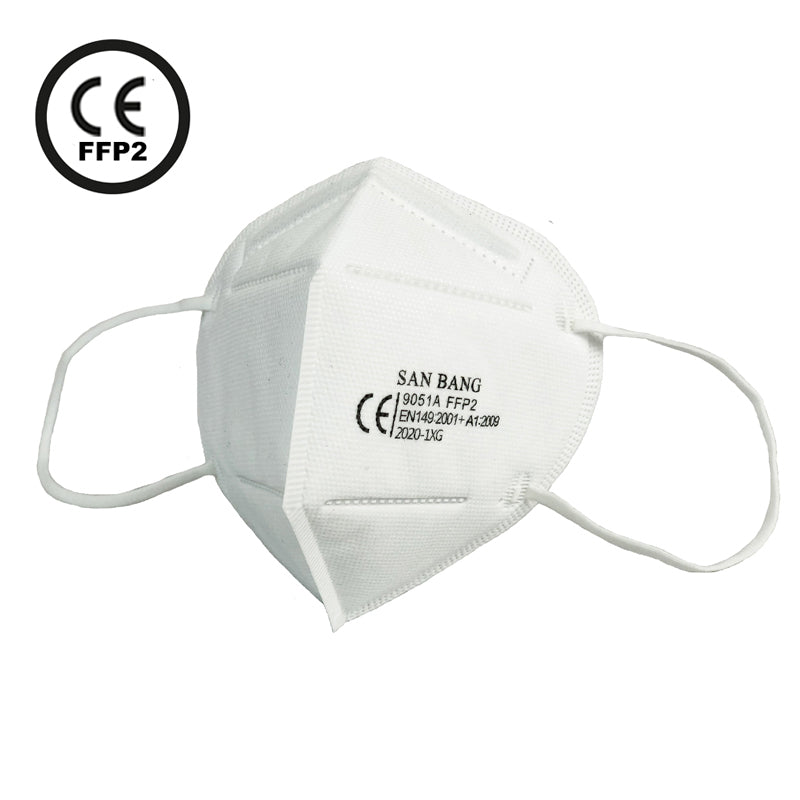 FFP2 respirator mask outside view